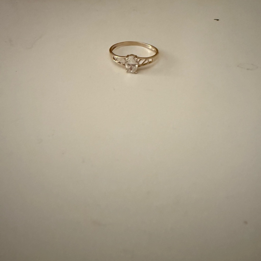 Real 10k solid gold ring + FREE GOLD PLATED ENAMEL RING